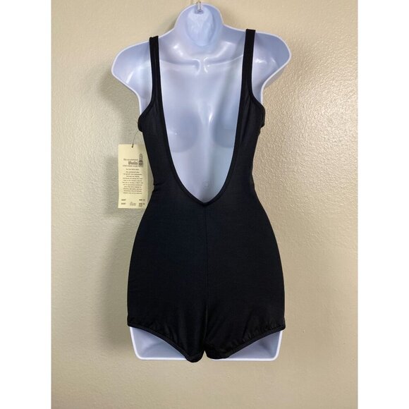 Vintage Cole Of California 40s 50s Retro One Piece Swimsuit Size 10 Black Red - Picture 2 of 16